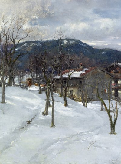 Winterlandschaft bei Kutterling, 1899 von Johann Sperl